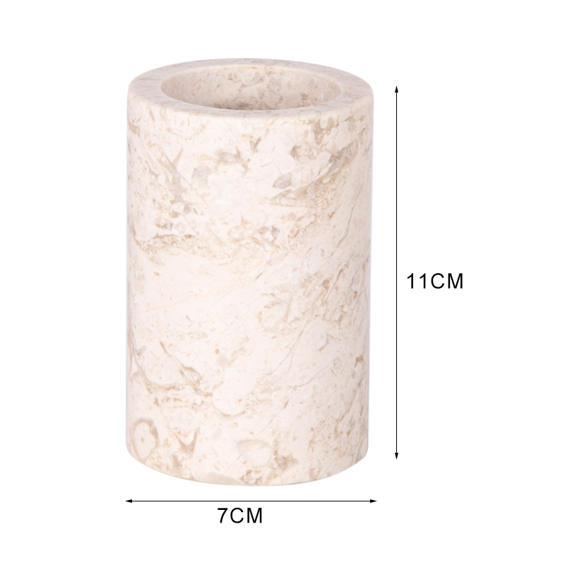 Grey Marble Utensil Holder