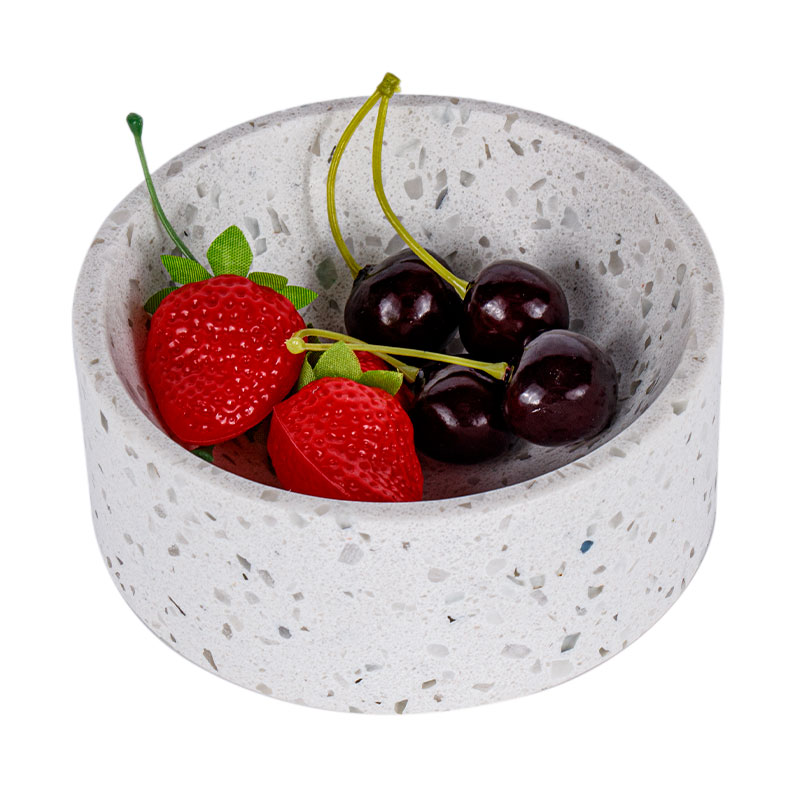 Marble Shallow Salad Bowl