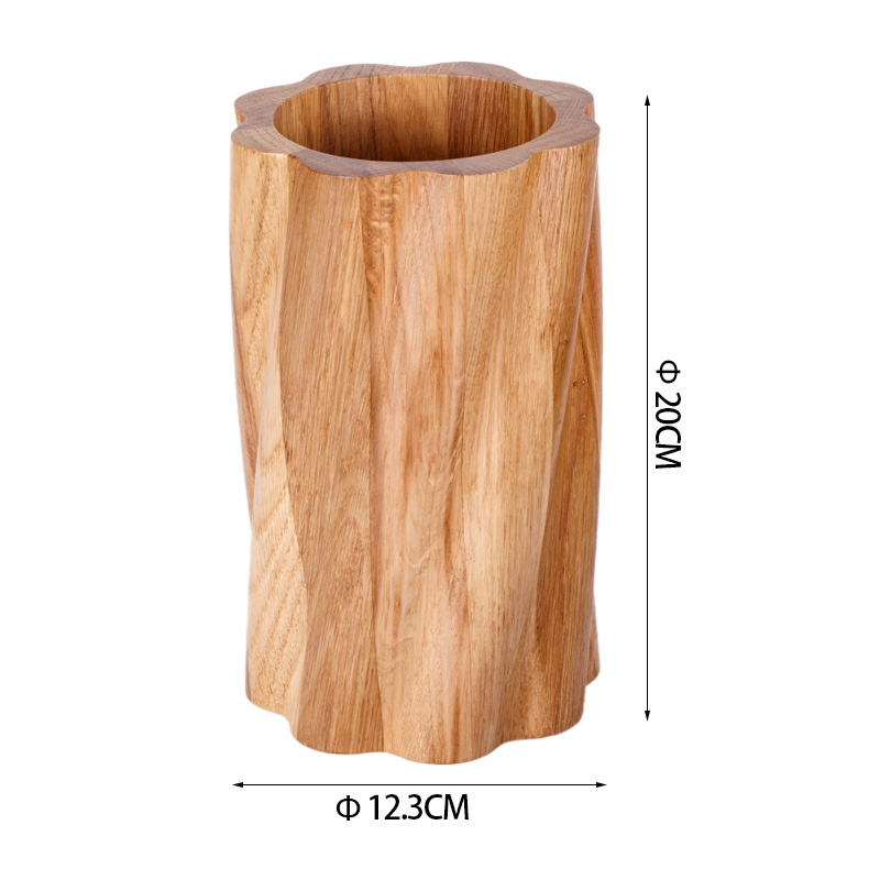 Tall Handmade Wooden Vase