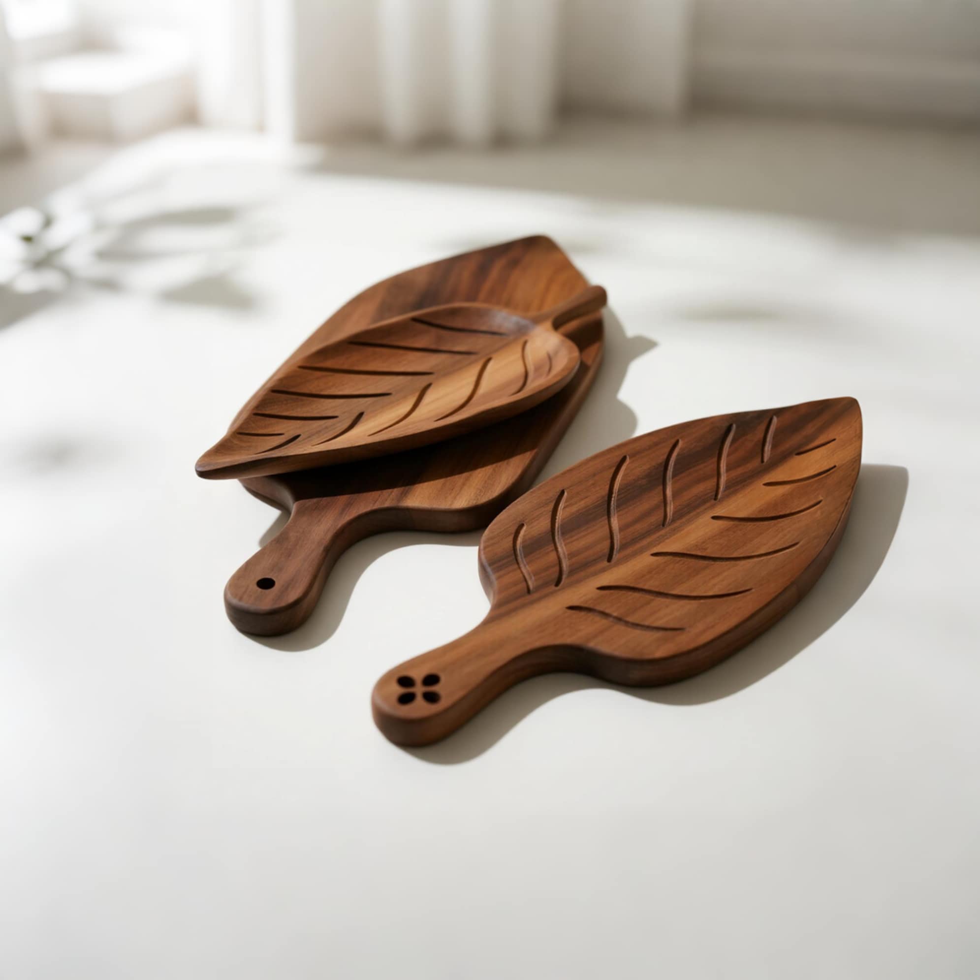 Round Wood Serving Tray