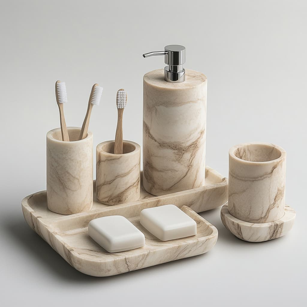 Gray Marble Bathroom Accessories