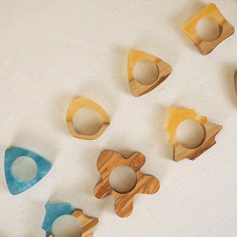 Wood and Resin Composite Napkin Ring